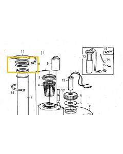 Hoes afdichtingsrubber ruitensproeier reservoir 740 760 940 960 V90 S90