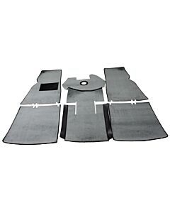 Mattenset Duett grijs pasvorm (bedekt gehele vloer) 6 delig