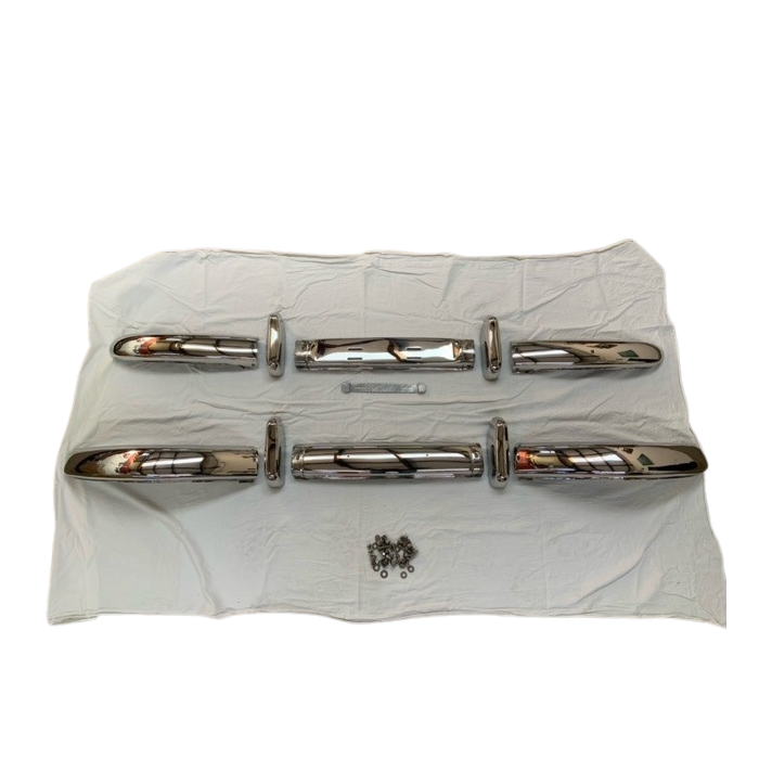 Volvo Parachoques PV544+Duett delantero completo incl rosetas acero inoxidable Volvo repuesto no 661697SET
