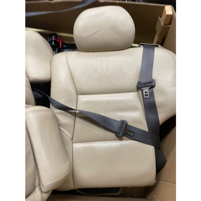 Conjunto de asientos delanteros y traseros de cuero beige para Volvo V70 S60, incluye revestimiento interior de cuero