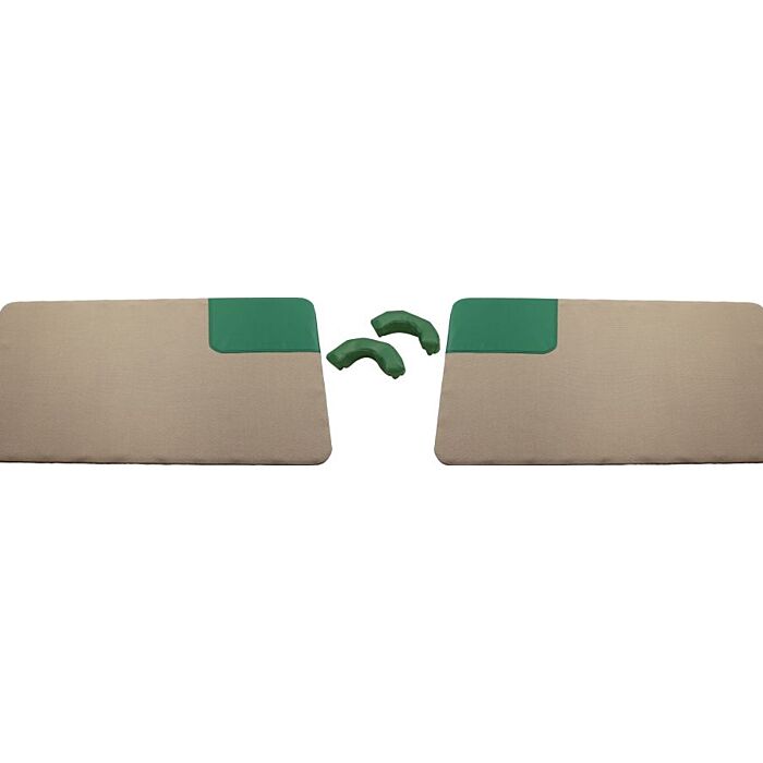 Conjunto de Revestimiento de Puerta Volvo PV444A 47-50 Izquierda+Derecha en Amarillo/Verde, Número de pieza de Volvo 000290-91