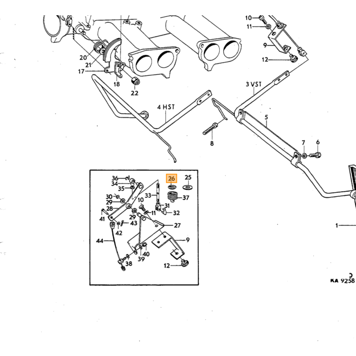 Volvo Air Jack (gato de aire) para hasta 3 toneladas Volvo repuesto no 041410
