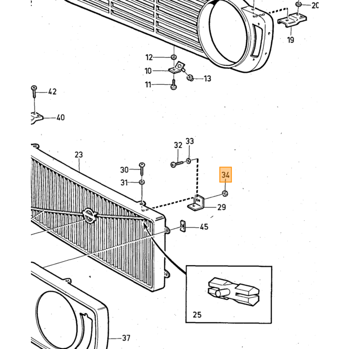 Volvo umbral derecho Volvo tipo 140 164 240 260 262 Volvo repuesto no 1201961