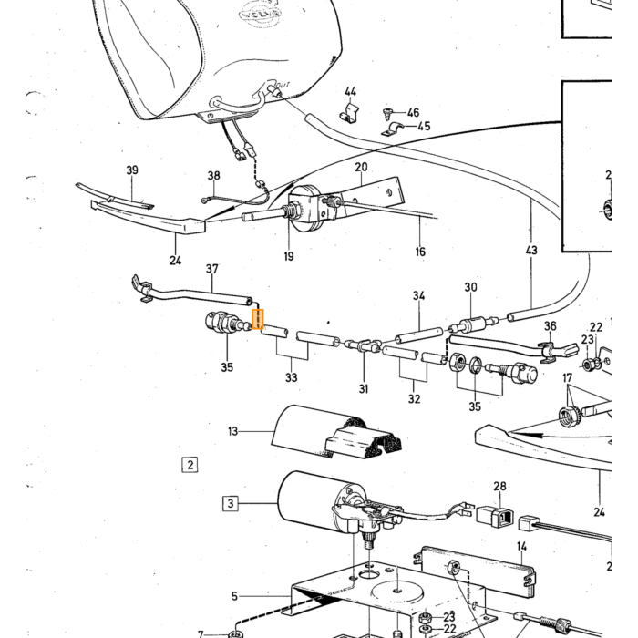 Volvo Escobilla limpiafaros 140+164 para faro redondo también F4+F6 (1213849) ya no está disponible Volvo repuesto no 1203635