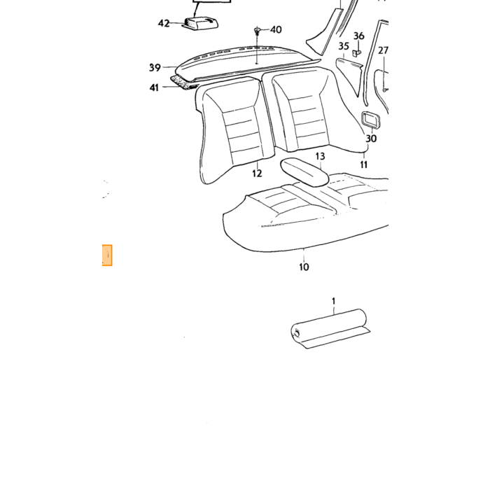 Panel Volvo para espejo derecho, tapa/cubierta triangular en la puerta 140 1973+ 240-1978 usado, disponible bajo pedido, número de pieza Volvo 1204631.