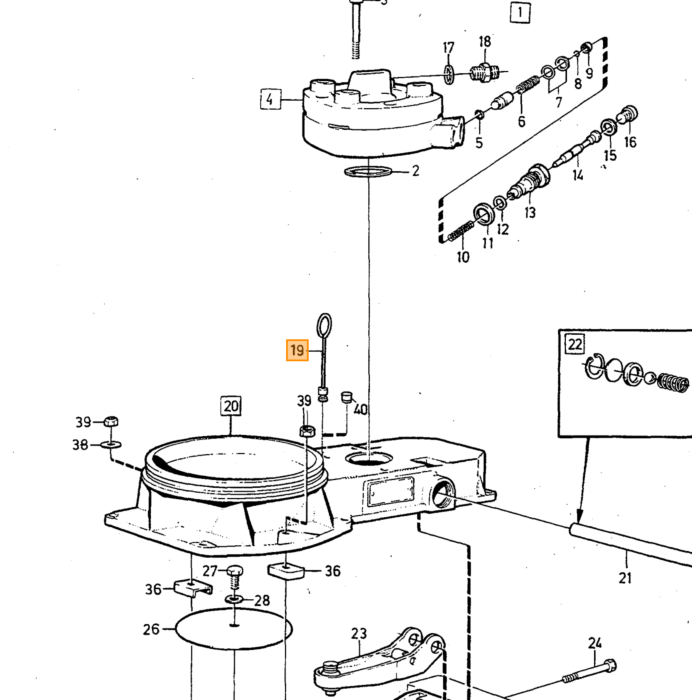 Volvo Temporizador de temperatura B19E+B21E+B23E+B21F+B27E+B27F+B230+B280 (montaje bajo colector) Ya no está disponible Volvo repuesto no 1219731