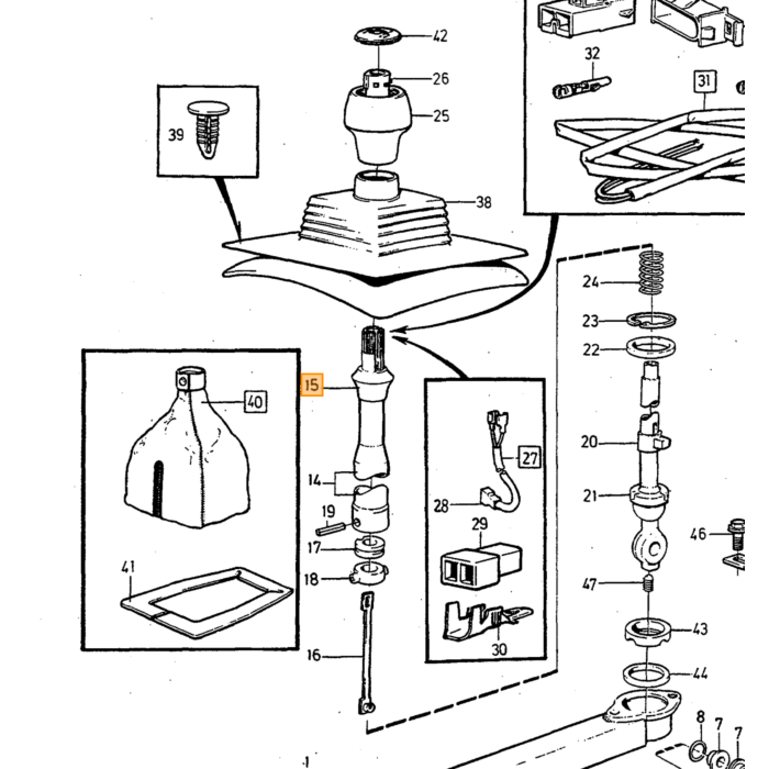 Pomo de la palanca de cambios Volvo 240 260 740 760 780 940 960 S90 V90 con bloqueo de marcha atrás, cambio manual M45 M46 M47 número de pieza Volvo 1220943