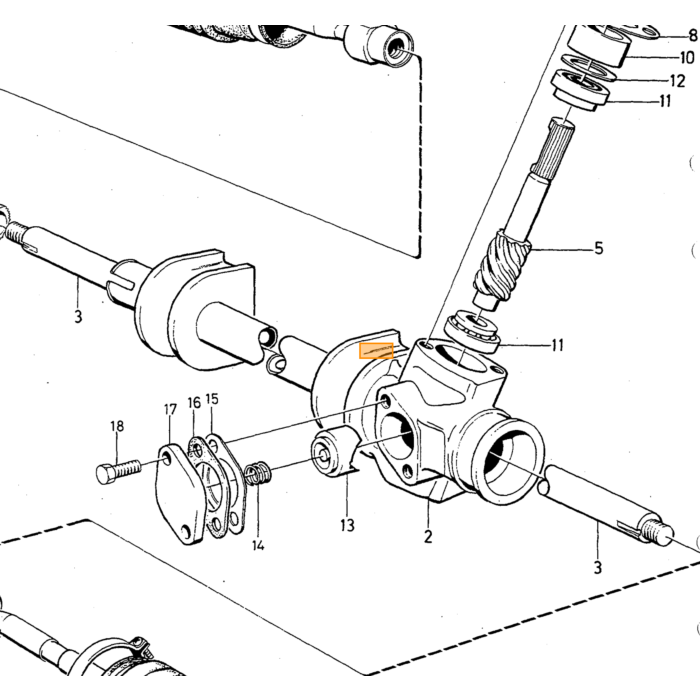 Pistón de accionamiento Volvo, número de pieza Volvo 1228413