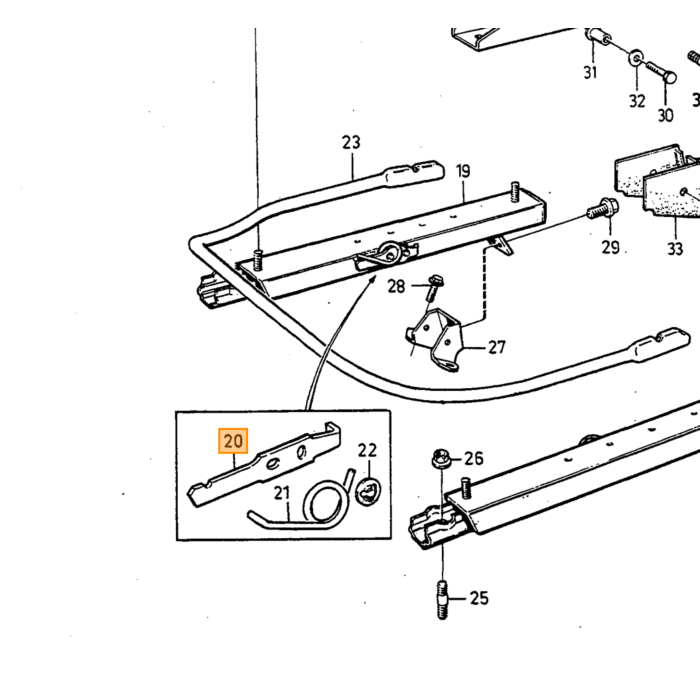 Volvo Pawl  a la izquierda Volvo repuesto no 1244730