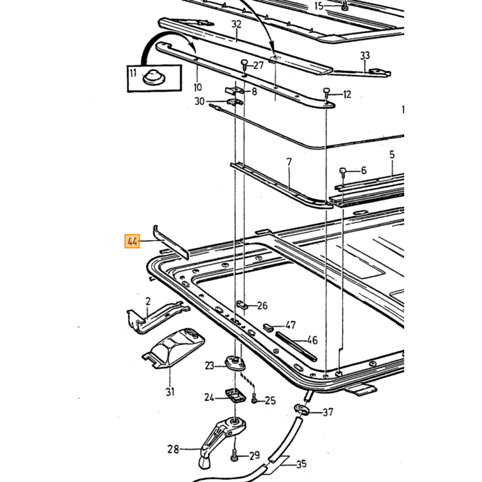Producto Volvo, pieza de fijación Volvo número de parte 1254757 para Volvo.