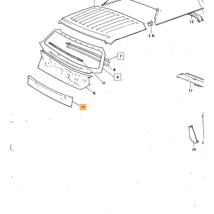 Pieza de Volvo, Moldura Decorativa de Cobertura Volvo, número de parte 1254758