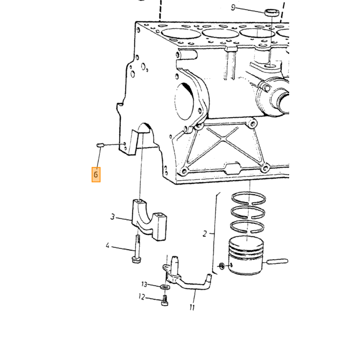 Tornillo de culata Volvo 240 260 740 760 diesel, pieza Volvo nr 1257005