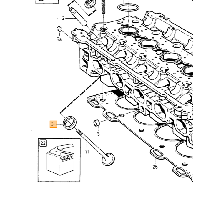 Junta de tapón de llenado de aceite Volvo para 240 740 760 780 850 940 960 S70 V70 (-2000) S80 S60 diesel d24 D5252t sellado, número de pieza de Volvo 1257296.