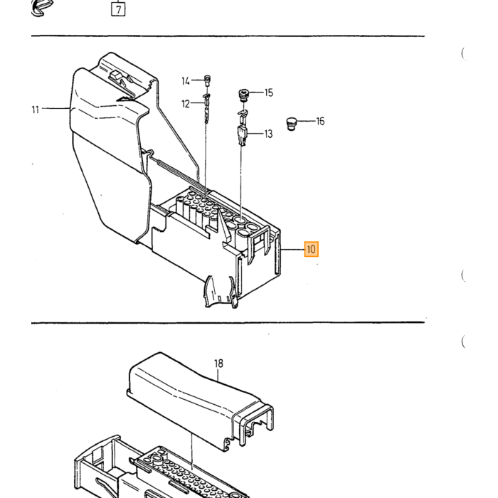 Volvo Tapón abrazadera para 1318312 interior 240+260 Volvo repuesto no 1264326