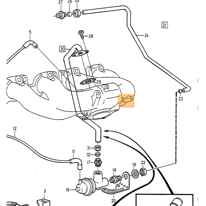Conector Volvo, pieza de Volvo número 1266667