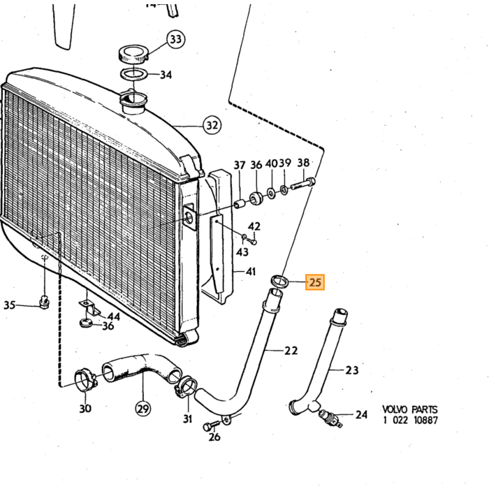 Volvo Ventilador embrague deslizante P1800E+ES+140+164 687132 original Volvo repuesto no 1266788