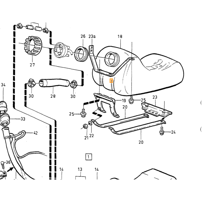 Volvo Acumulador de presión KJ tronic B19ET+B21ET+B21FT+B23FT (2 conexiones roscadas abajo (0438170034) Volvo repuesto no 1269714