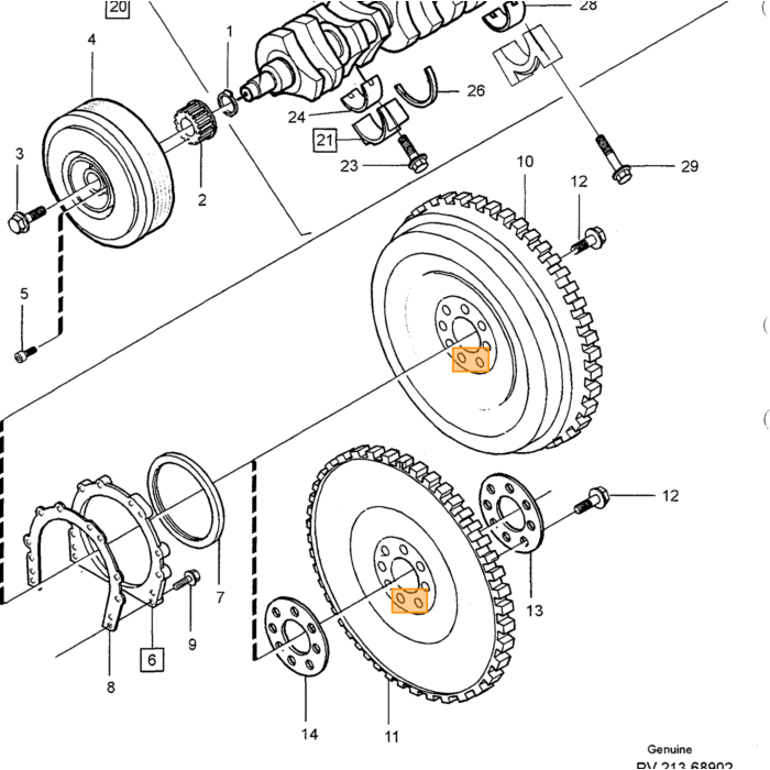 Volvo Tornillo Biela M9x1.25 Volvo 960 - S90 - V90 - 850 - V70 - S70 - C70 - XC70 - S40 - V40 Volvo repuesto no 1271900