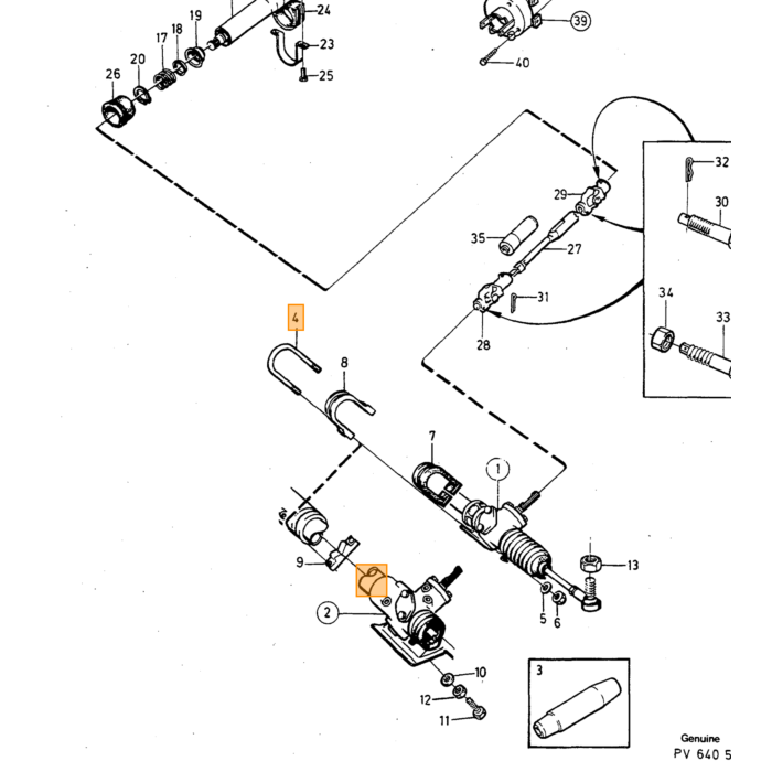 Soporte Volvo para montaje de caja de dirección CAM (sin dirección) Pieza Volvo nr 1272597