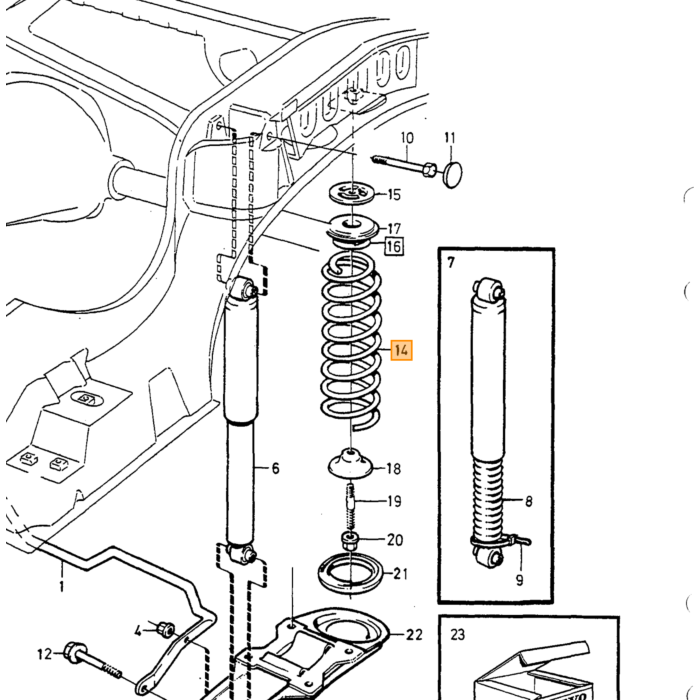 Volvo Suspensión Muelle 4D  Nivomat  Volvo 740 - 760 - 780 - 940 Volvo repuesto no 1273759