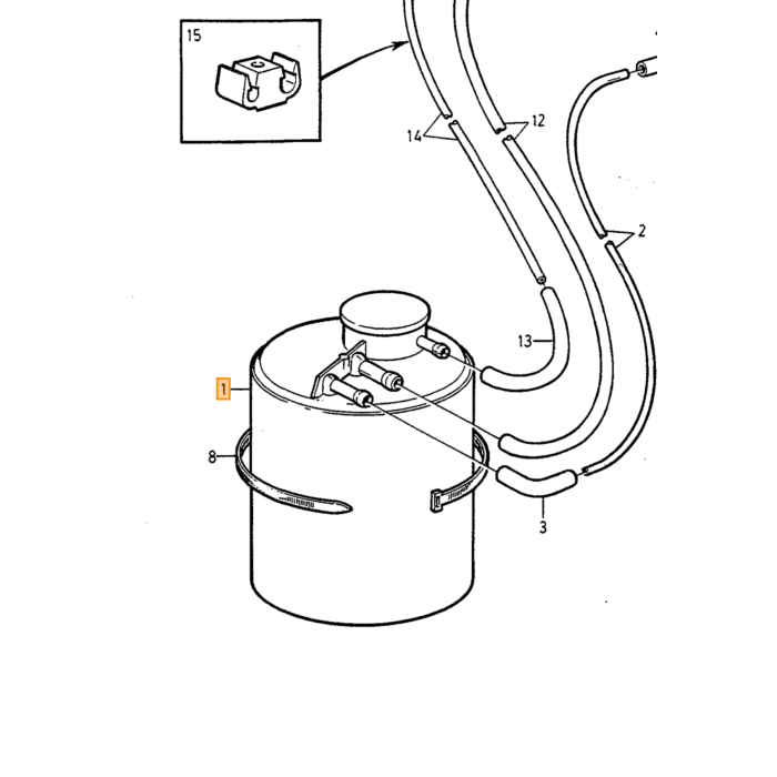 Filtro de Carbón Volvo FILTER 940 960 S90 V90 para gasolina, evaporador Volvo, número de pieza 1275290