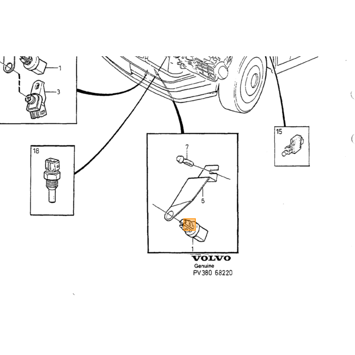 Sensor de mapa Volvo / sensor de presión de turbo del colector de admisión S40 V70 V40 C70 S70 850 sensor de presión de aire marca FAE Volvo número de pieza 1275342_FAE para Volvo.