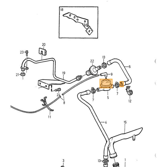 Fijación de Bomba de Aire Volvo, pieza de Volvo número 1275534