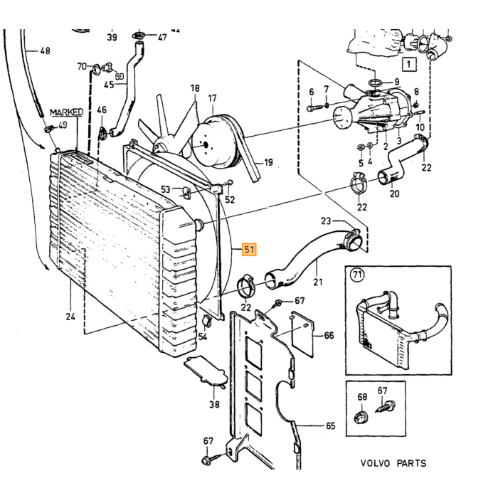 Ventilador Volvo tapa de ventilador Volvo pieza nr 1276387