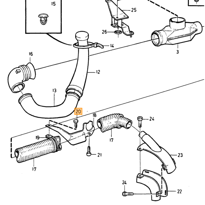 Volvo Filtro de aire 760 -1988 B28A+B28E Volvo repuesto no 1276389