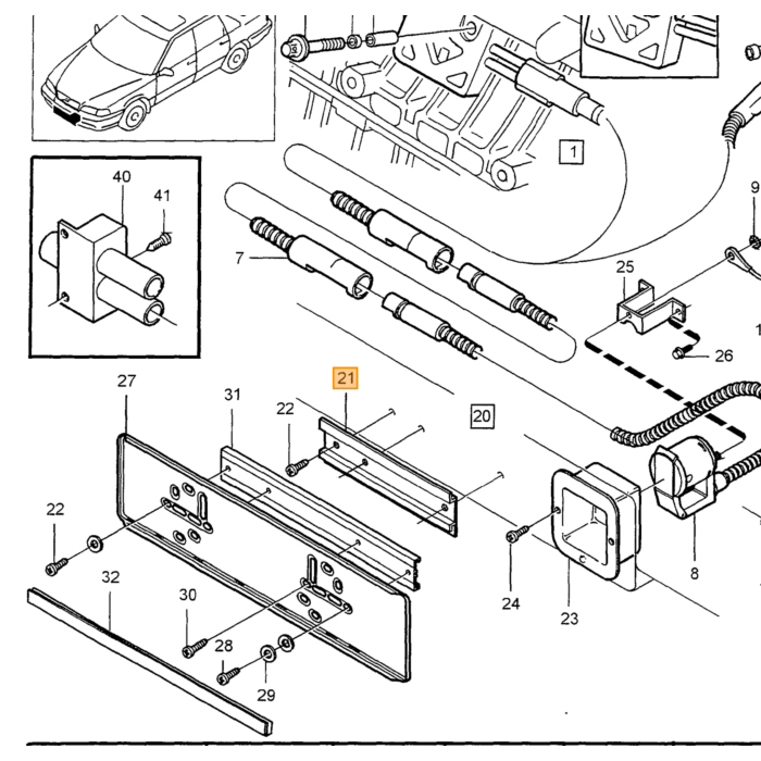 Volvo Estante de sombrero mate Amazon negro Volvo repuesto no 1303