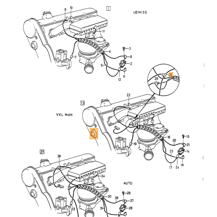 Producto Volvo, pieza de Volvo, número de parte 1306787