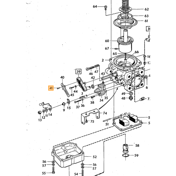 Pluma de Volvo para flotador de carburador SU HS6 237108 237216 Pieza de Volvo nr 131016