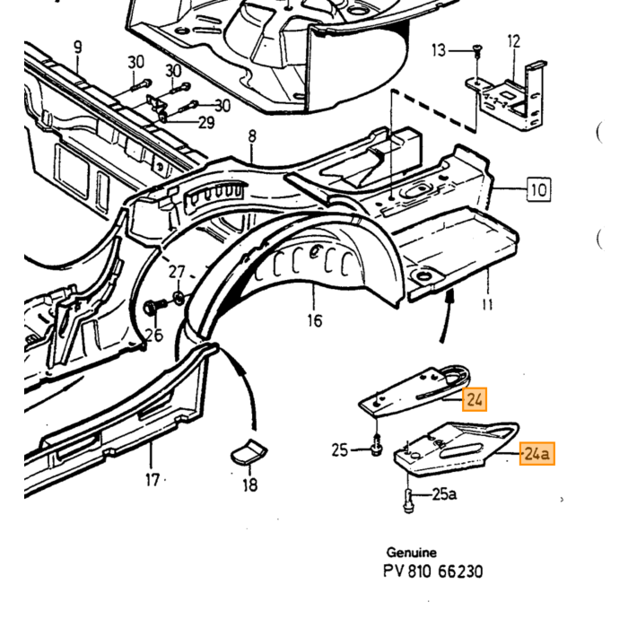 Producto Volvo sleep oog, pieza de Volvo número 1316885