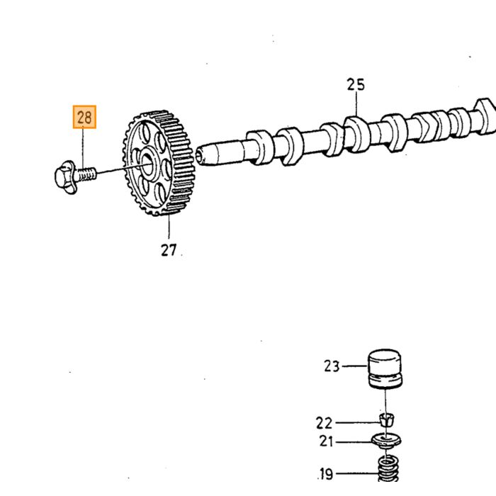 Volvo Perno de cabeza de perno B204+B234 740+940 incluido 13262391 Volvo repuesto no 1317761