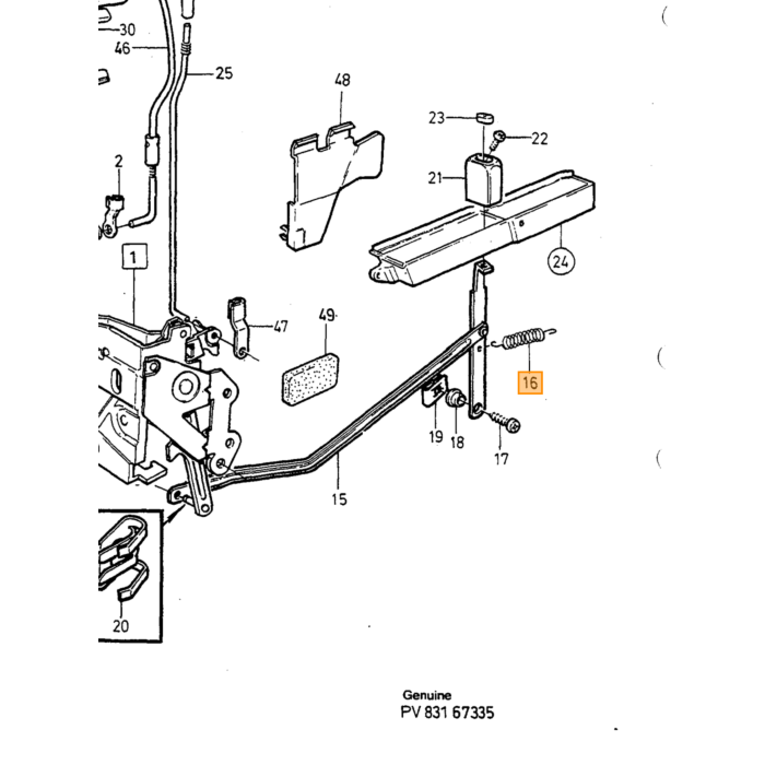 Producto Volvo retorno Resorte Volvo, número de pieza 1320316 para Volvo
