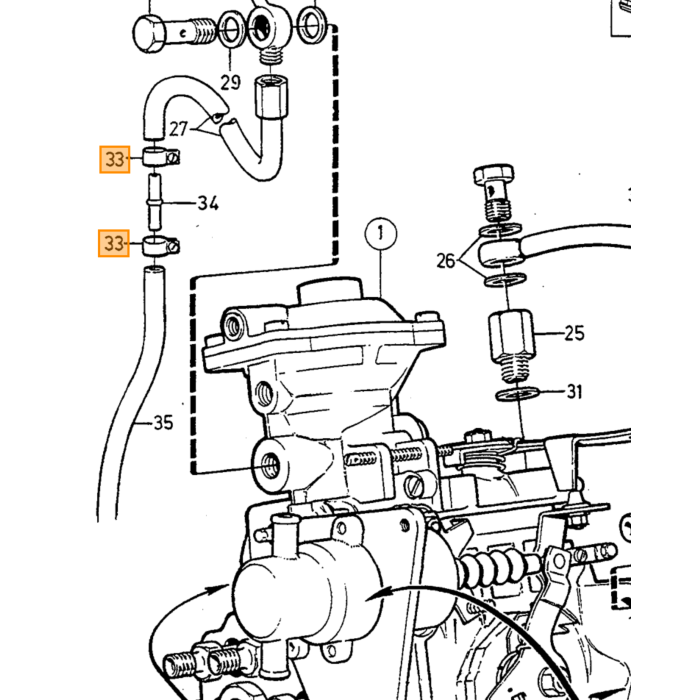 Producto Volvo Abrazadera de Manguera Volvo, número de pieza 1321718