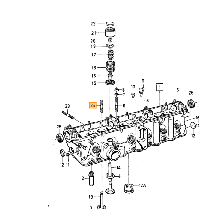 Tornillo de culata de cilindro Diesel D24 para motor Volvo 41876, número de pieza Volvo 1328034