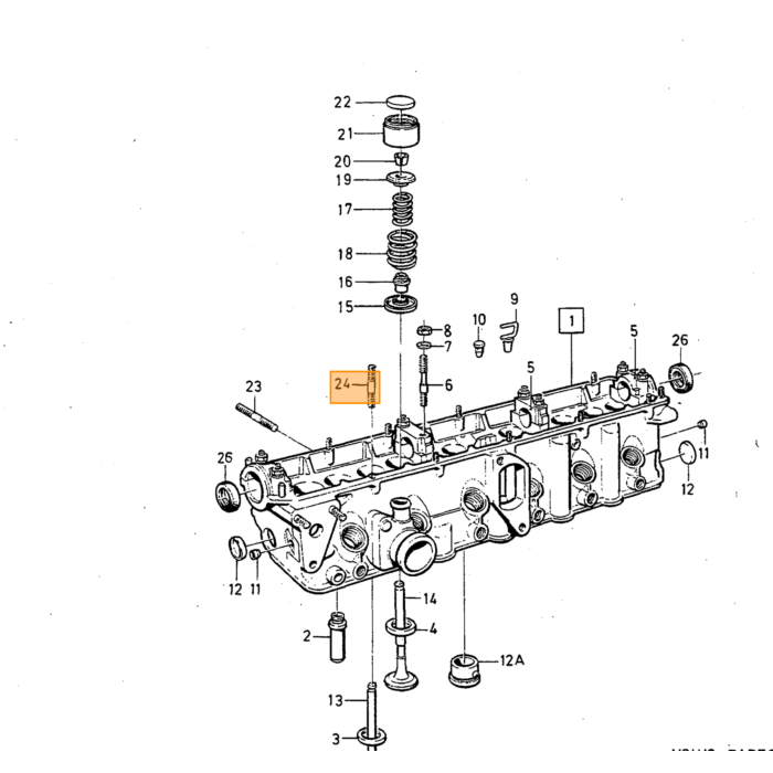 Tornillo de culata de cilindro Diesel D24 para motor Volvo 41876, número de pieza Volvo 1328034