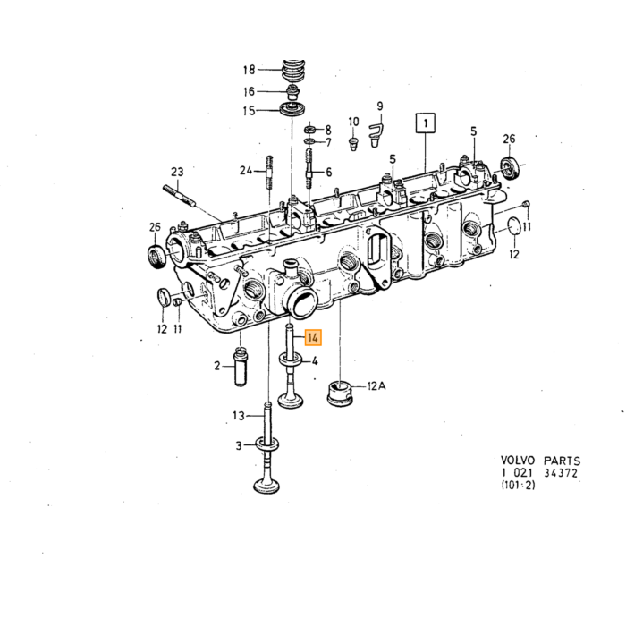 Válvula de Escape Volvo, pieza Volvo número 1328148