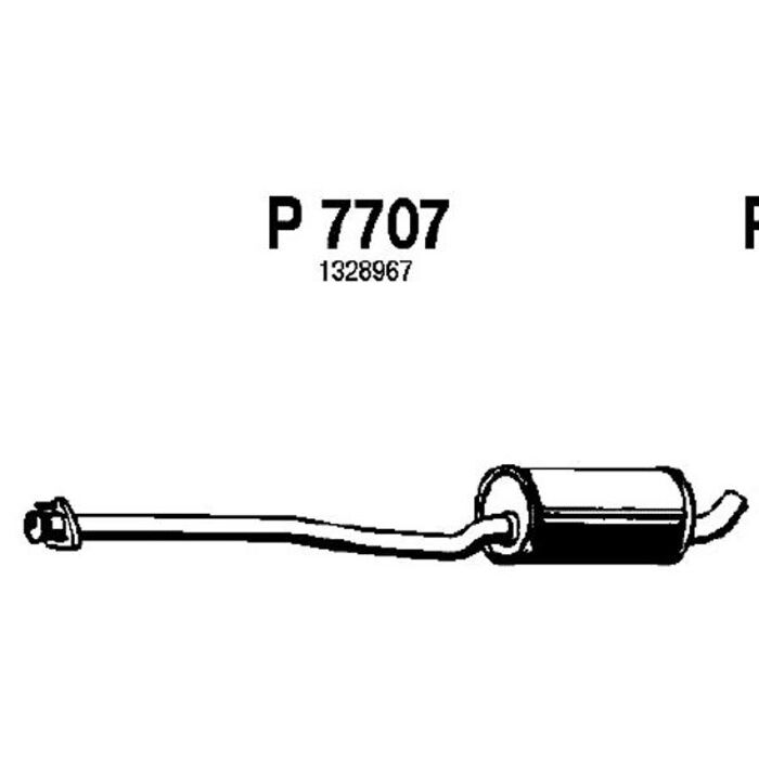 Tubo central Volvo 740 760 sin catalizador 2.8 gasolina y diesel, número de pieza Volvo 1328163