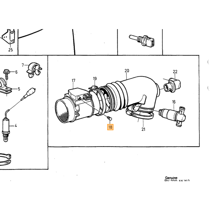 Pieza de Conexión/ Codo en L/ Pieza de Rodilla 3 2mm 240 740 940 850 S/V70 S60 S80 para Volvo, número de pieza Volvo 1332455