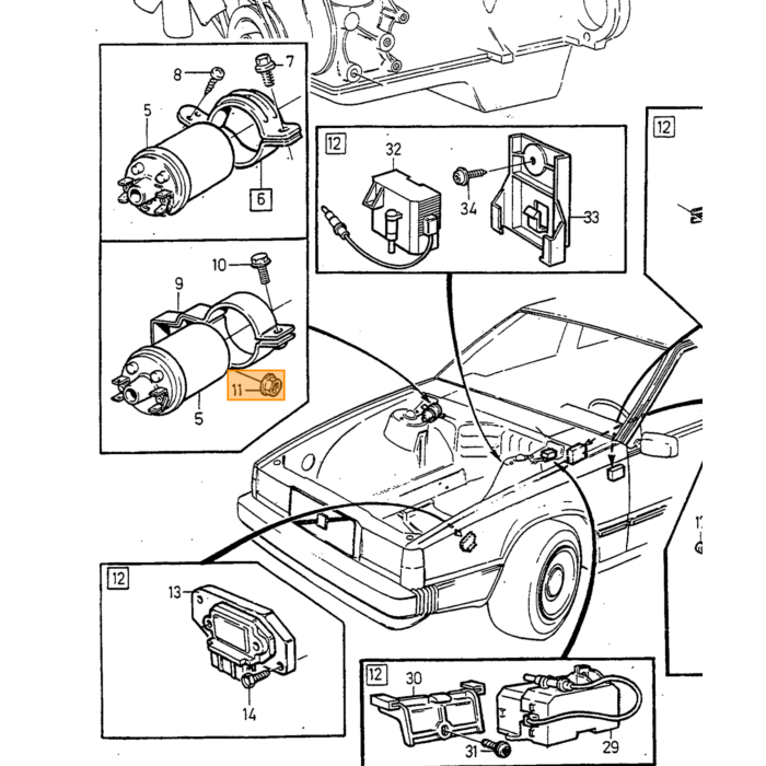 Volvo Distribuidor B230ET+B230FT+B230GT 740+940 trasero en culata Volvo repuesto no 1336132