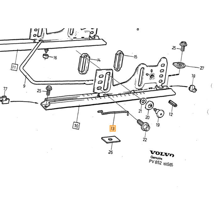 Producto Volvo borg Veer, pieza de Volvo número 1338435 para Volvo