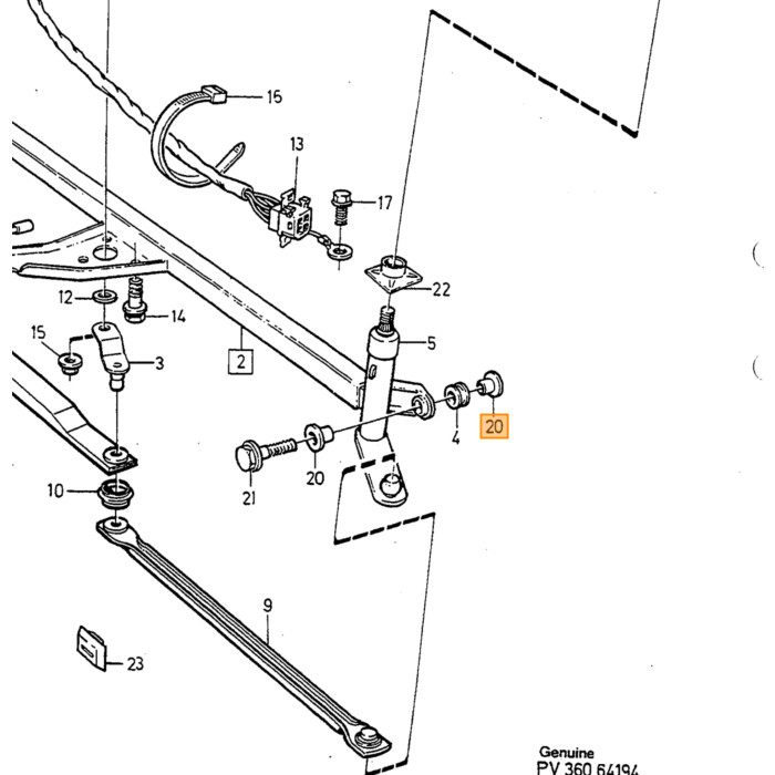 Producto Volvo, guardabarros Volvo, pieza número 1342099 para Volvo