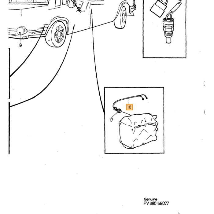 Soporte de lámpara Volvo, pieza Volvo nr 1347526