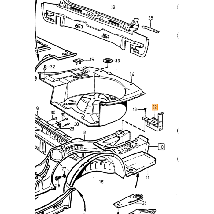 Soporte de asiento de chapa Volvo lado izquierdo 740 760 940 960 s90 v90 -1998 número de pieza Volvo 1355205