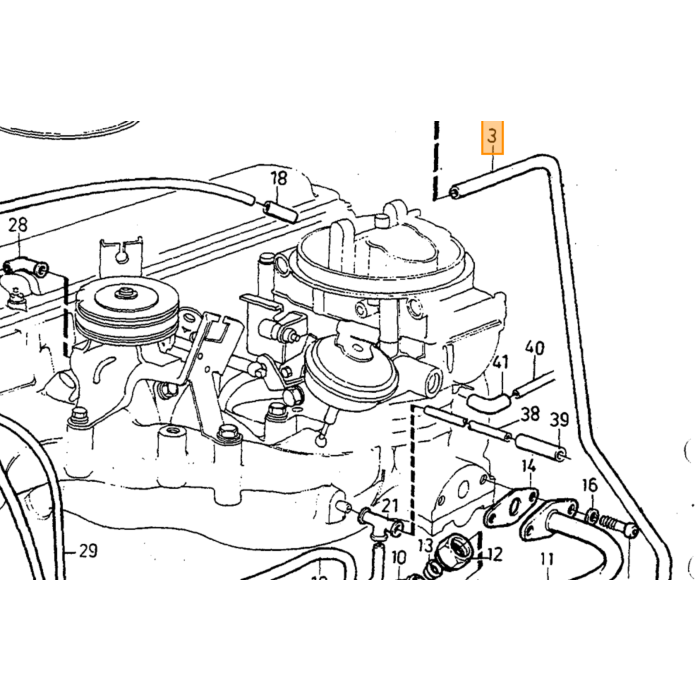 Volvo Tubo EGR B23A +B230K 240+740 -1988 Volvo repuesto no 1357029