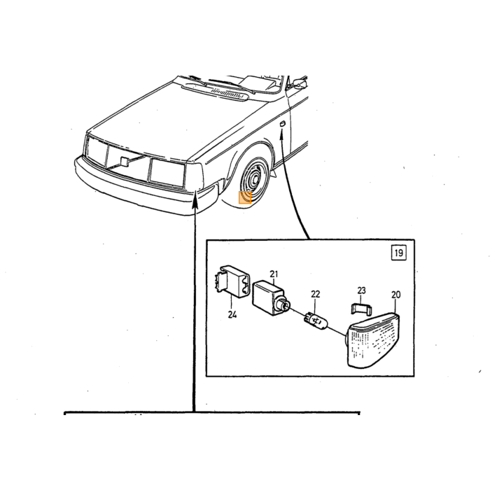 Volvo Reflector de faro 240+260 1981+ Izquierdo y derecho utilizable (1312266) 240 260 Volvo repuesto no 1372380