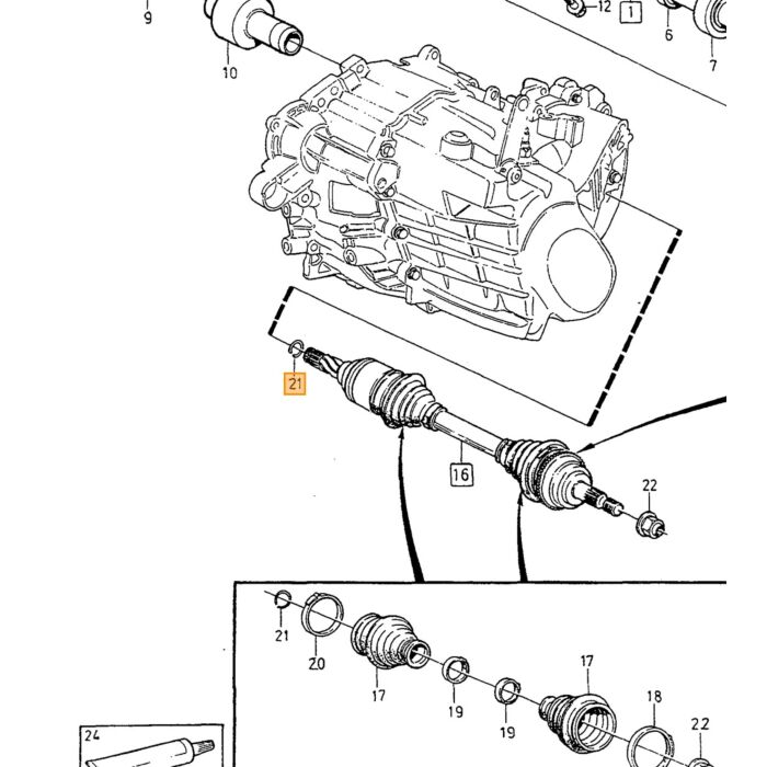 Anillo de seguridad Volvo para eje de transmisión, lado de la caja de cambios Volvo V70 XC70 XC60 XC90, eje de transmisión trasero, eje de transmisión delantero para la parte del eje en el diferencial, número de pieza Volvo 1377060.