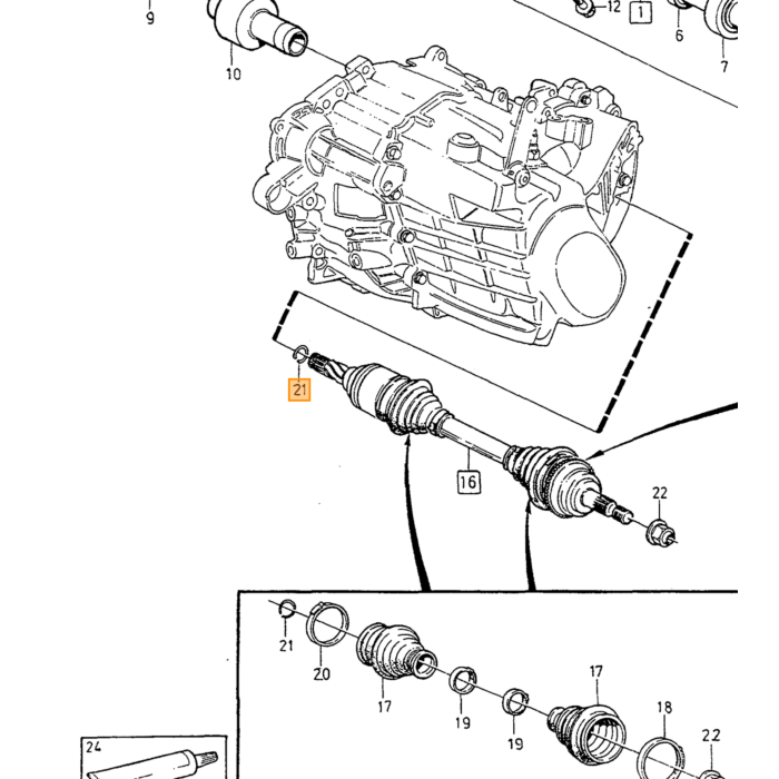 Anillo de seguridad Volvo para eje de transmisión, lado de la caja de cambios Volvo V70 XC70 XC60 XC90, eje de transmisión trasero, eje de transmisión delantero para la parte del eje en el diferencial, número de pieza Volvo 1377060.